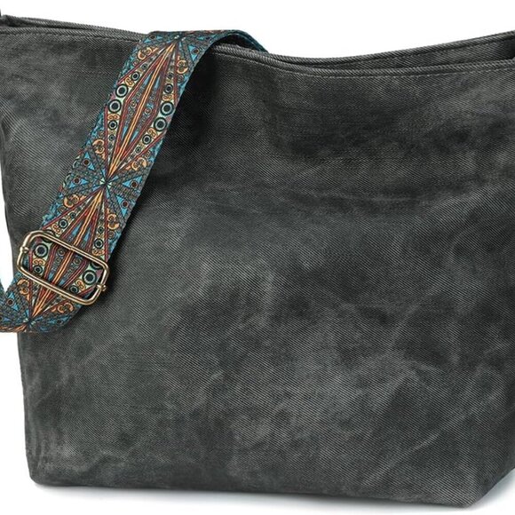 Handbags - Vegan Leather Hobo Bag Women Adjustable Strap Casual Tote Purse